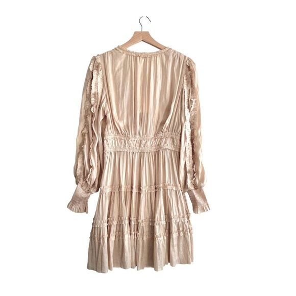Ulla Johnson Gemma Plisse Mini Dress In Dawn, Size 6, New with Tag, $575 MSRP - Picture 3 of 16